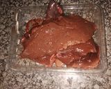 A picture of step 1 of Crumb ox liver.