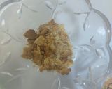A picture of step 1 of Pista custard pudding with almond chocolate pudding.