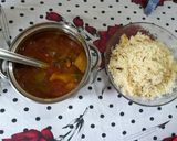 A picture of step 7 of Kaddu ka dalcha and baghara khana.