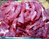 A picture of step 1 of Beef Shawarma.