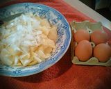 Foto del paso 1 de la receta Tortilla de patatas con bacón y su jugo por encima