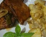 Foto del paso 14 de la receta Secreto ibérico al horno a Pedro Ximenez con guarnición de patatas