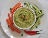 A picture of step 4 of Green pea hummus.