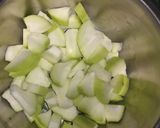 A picture of step 1 of Bottle gourd and Split Bengal Gram curry (Jain style).