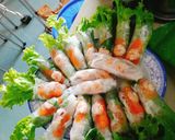 Hình bước làm 2 của món Gỏi cuốn con công