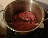 Foto del paso 11 de la receta: Carne rellena de verduras con papas salteadas al champiñón