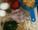 A picture of step 1 of Egg Farefalle.