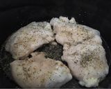 A picture of step 1 of Crockpot garlic Parmesan chicken.