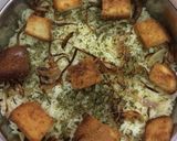 A picture of step 4 of Saffron vegetable Pullav with Onion Raita.