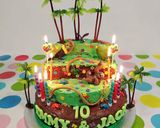 A picture of step 10 of Vickys Jungle Cake Decoration Idea.