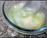 A picture of step 3 of Lemon jello ice cream dessert||lemon delight||jelly ice cream dessert.