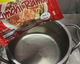 A picture of step 1 of Ramen Kimchi Noodles Soup.