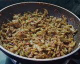 A picture of step 5 of Masala Gwar/Guar ki fhali ki bhaji.