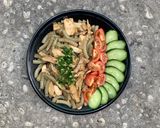 Hình bước làm 8 của món Nui rong nho xào ức gà - nấm tỏi [Eat clean - Lose weight]