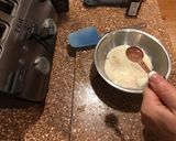 A picture of step 2 of Cherry Almond Skillet crumble.