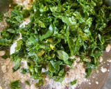 A picture of step 2 of Methi Roti with Kuttu Ata.