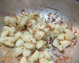 A picture of step 3 of Falahari aloo.