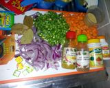 A picture of step 1 of Hawaiian Rice.
