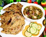 A picture of step 4 of Green Methi Paratha With Aloo Pyaaz Chutney.