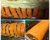 Foto del paso 9 de la receta: Brazo gitano de piquillo relleno de espinacas, setas shiitake, champiñones y anacardos. VEGANO