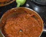 A picture of step 1 of Spicy Mutton Curry in the Traditional Goan 'Recheado Masala' Paste 😋.