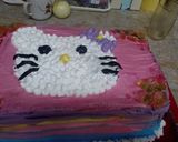 Hello Kitty szivárványtorta recept fázis 4 fotója