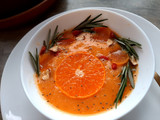 Carrot passion orange smoothie bowl