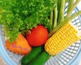 Hình bước làm 1 của món Cơm chiên cá cơm chay và rau củ