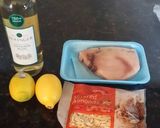 A picture of step 1 of Brad's swordfish Amandine.