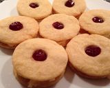 A picture of step 6 of Almond Cream and Raspberry Shortbread Sandwiches (Jammie Dodgers).