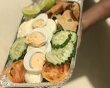 A picture of step 2 of Futush salad.