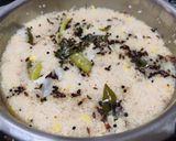A picture of step 6 of Arisi upma (rice rava upma).