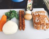 Hình bước làm 1 của món Bò Bía
