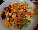 Foto del paso 6 de la receta: Melocotón 🍑 y frambuesa en ensalada 🥗