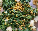 A picture of step 3 of Sarson da Saag & Makki ki Roti.