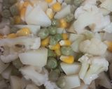 A picture of step 3 of Mix Veg in White Gravy.