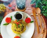 Hình bước làm 6 của món Cơm chiên dưa bò