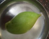 A picture of step 1 of Raw mango and mint cooler.