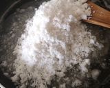 A picture of step 2 of Coconut Burfee.