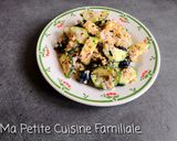 Une image de l'étape 3 de Salade quinoa/boulghour, courgette, fromage et myrtilles.