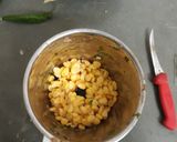 A picture of step 1 of Salsa stuffed Corn Tamales.