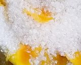 A picture of step 2 of 3 spice Mango muraba.