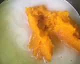 Foto langkah ke 3 dari resep Puding Labu Kuning Lapis Pandan.