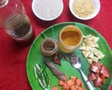 A picture of step 1 of Broken rice khichuri.
