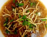A picture of step 4 of Chicken manchow soup😊.