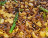 A picture of step 6 of Fideuá with Cuttlefish and Asparagus.