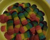 Foto langkah ke 8 dari resep Lidah kucing rainbow simpel.