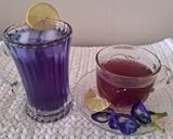 A picture of step 5 of Butterfly pea flower tea.