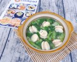 Hình bước làm 6 của món Canh Cải Thìa Dồi Trứng