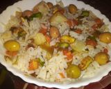 صورة لخطوة 3 من وصفة سلاطة الارز بالخضار🥕🥔🫑🧅